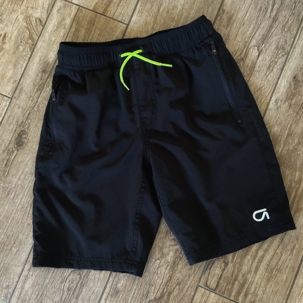 Boys GAP Kids Black Swim shorts with Neon Tie